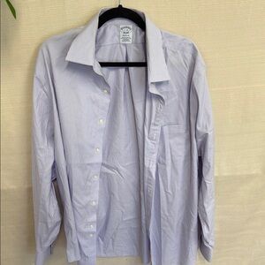 Brooks Brothers Blue Dress Shirt Crisp Cotton Formal
